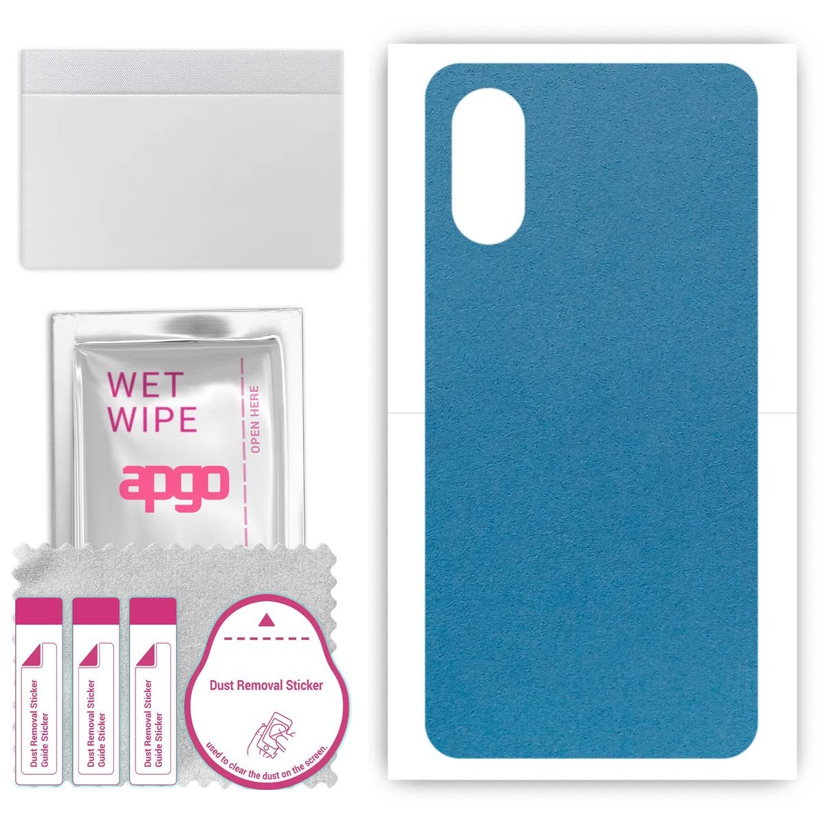 Folia naklejka skórka strukturalna na TYŁ Zamsz do ZTE Blade A31 Plus - Zamsz Niebieski - apgo SKINS