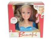 Zabawy w naśladowanie dorosłych - Głowa lalki do czesania 24x19x14cm - zabawka - miniaturka - grafika 1