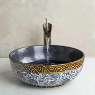 Umywalki - bateria umywalkowa retro + umywalka BELLISANA - miniaturka - grafika 1