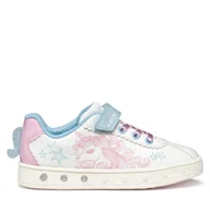 Buty dla dziewczynek - Sneakersy Geox J558WA 0BCKC C0406 D Biały - miniaturka - grafika 1