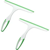 Myjki do okien - Zielony skrobak do czyszczenia szkła, skrobak do kabin prysznicowych, luster, podłóg i okien, opakowanie 2 szt. - miniaturka - grafika 1