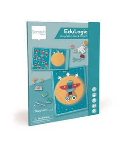 Scratch, magnetyczna układanka - kształty i kolory Kosmos - Układanki dla dzieci - miniaturka - grafika 1