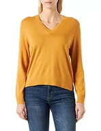 Swetry damskie - s.Oliver Sweter damski z długim rękawem, żółty, 42 - miniaturka - grafika 1