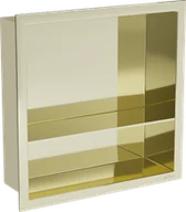 Półki łazienkowe - Mexen X-Wall-R półka wnękowa z kołnierzem i półką 30 x 30 cm, złota - 1950303010S - miniaturka - grafika 1