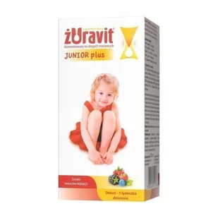 Żuravit Junior Plus syrop o smaku owoców leśnych 100ml - Układ moczowy i płciowy - miniaturka - grafika 1