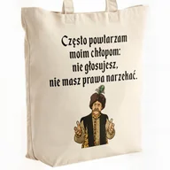Torby i wózki na zakupy - Torba bawełniana premium na zakupy 1670 Często Powtarzam Moim Chłopom - miniaturka - grafika 1