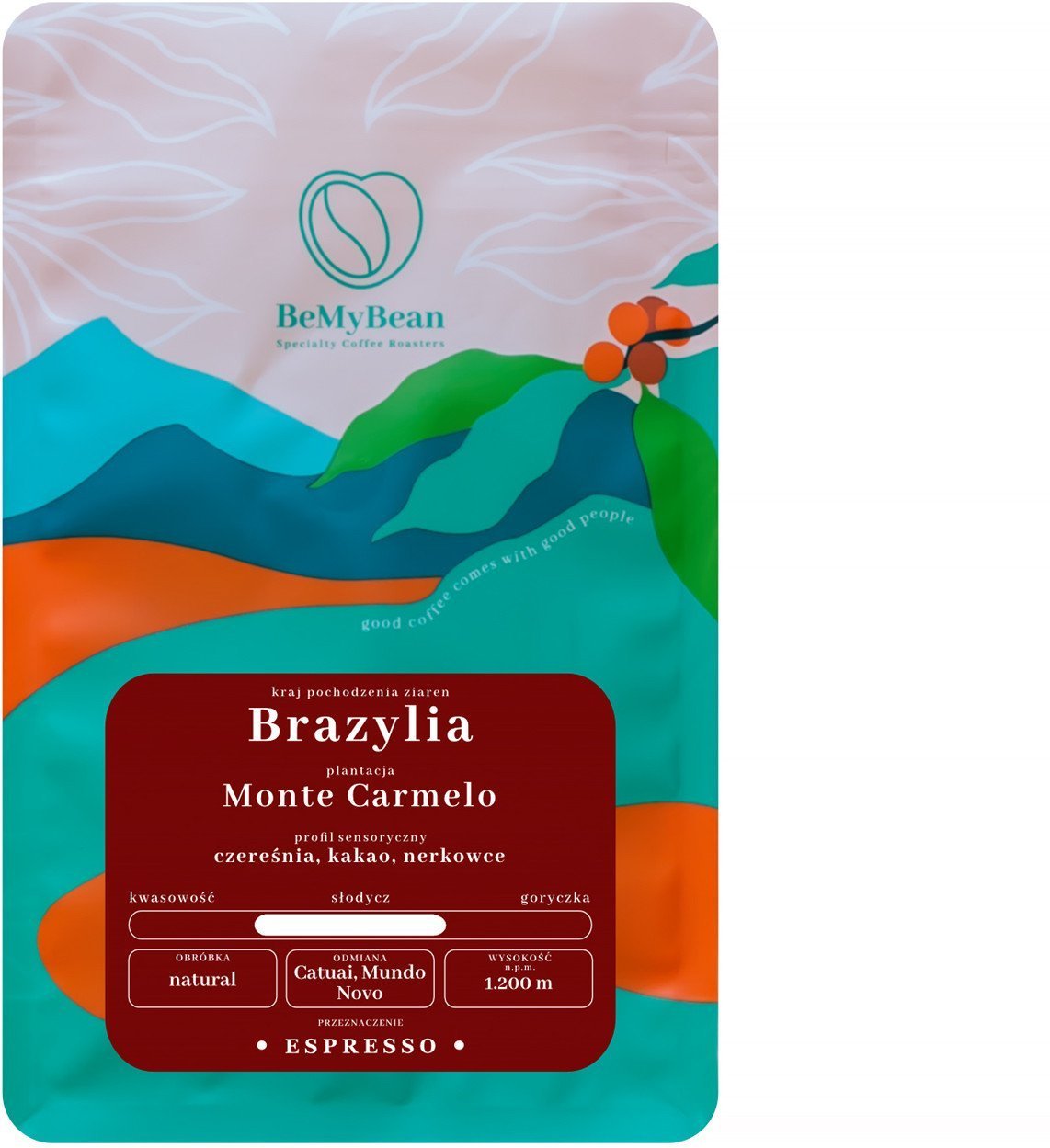BeMyBean - kawa ziarnista Brazylia Monte Carmelo Natural Espresso 250 g