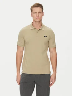 Calvin Klein Polo K10K111196 Beżowy Slim Fit - Koszulki męskie - miniaturka - grafika 1