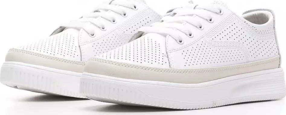 Sergio Leone Skórzane buty sportowe damskie Sergio Leone DSP020BIBE białe 36