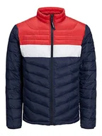Kurtki męskie - Jack & Jones męska kurtka JJEHERO Puffer Collar Noos Jacket, granatowy blezer, XL - miniaturka - grafika 1