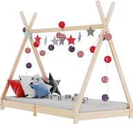 Łóżka dla dzieci i młodzieży - vidaXL Rama łóżka dziecięcego z litego drewna sosnowego 90 x 200 cm - Rama łóżka dziecięcego - Rama łóżka dziecięcego - Ramy łóżek dziecięcych - Łóżko dziecięce - miniaturka - grafika 1