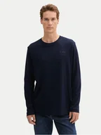 Bluzy męskie - Tom Tailor Longsleeve 1043992 Granatowy Regular Fit - miniaturka - grafika 1