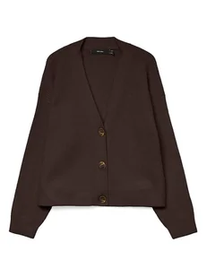 Vero Moda Kardigan w kolorze ciemnobrązowym - Swetry damskie - miniaturka - grafika 1