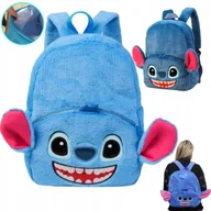 Plecaki szkolne i tornistry - 2 x Plecak Pluszowy Stich PLUSZ ŚLICZNY PLECACZEK TORBA DLA DZIECI NIEBIESK - miniaturka - grafika 1