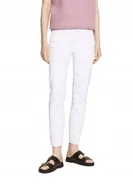 Spodnie damskie - MARC O'POLO BIAŁE JEANSY RURKI Z SUROWYM DOŁEM I ŚREDNIM STANEM 32/32 6BA - miniaturka - grafika 1