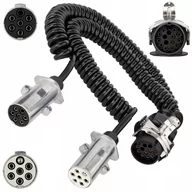 Akcesoria do przyczep i kamperów - Przewód Spiralny Adapter 15 Pin 7 Pin N+S 24V 4M - miniaturka - grafika 1