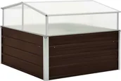 Szklarnie ogrodowe - Szklarnia brązowa 100 x 100 x 85 cm Stal ocynkowana - miniaturka - grafika 1