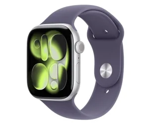 Apple Watch 11 GPS + Cellular 46mm z aluminium srebrny pasek sportowy S/M Fioletowy - Smartwatch - miniaturka - grafika 1