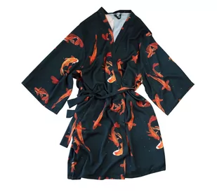 Kimono bambusowe - Karpie Koi Lullalove - Szlafroki damskie - miniaturka - grafika 1