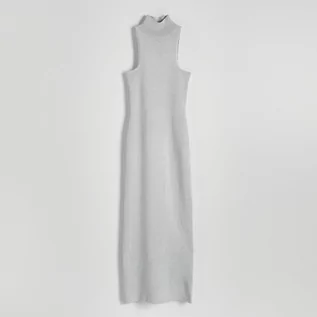Sukienki - Reserved - Sukienka z metalizowaną nicią - Srebrny - grafika 1