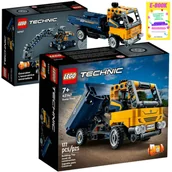 Klocki - LEGO KLOCKI TECHNIC 2 w 1 WYWROTKA KOPARKA 42147 KLOCKI PREZENT + EBOOK - miniaturka - grafika 1