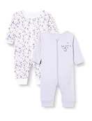 Śpiochy dla niemowląt - NAME IT Girl's NBFNIGHTSUIT 2P Zip Flower NOOS śpiwór, fioletowy wrzos, 92, Purple Heather, 92 cm - miniaturka - grafika 1