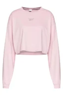 Bluzy damskie - Bluza damska Reebok CL Wide krótka różowa XL - miniaturka - grafika 1