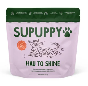 Supuppy Hau to shine Suplementy dla psów w proszku, 100 g - Suplementy i witaminy dla psów - miniaturka - grafika 1