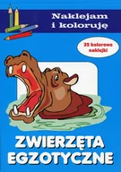 Baśnie, bajki, legendy - Olesiejuk Sp. z o.o. Zwierzęta egzotyczne, Naklejam i koloruję - Aleksander Małecki - miniaturka - grafika 1