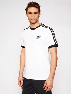 Koszulki męskie - Adidas T-Shirt adicolor Classics 3-Stripes GN3494 Biały Slim Fit - grafika 1