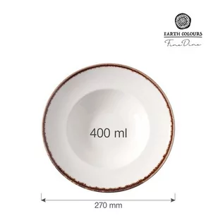 Fine Dine TALERZ DO PASTY VANILLA 27 cm PORCELANA EARTH COLOURS - Talerze - miniaturka - grafika 3