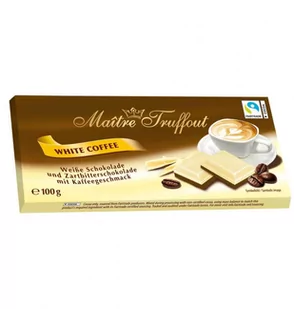 MaitreTruffout Biała Czekolada Kawowa 100 g - Czekolada - miniaturka - grafika 1