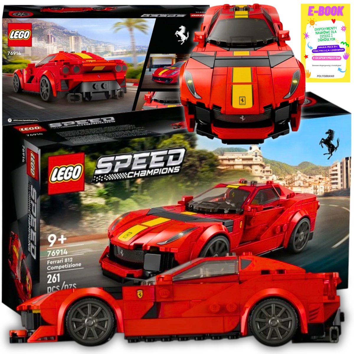 Lego Prezent Autko - Ferrari 812 Speed Champions Samochód Lego + Ebook