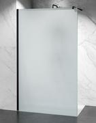 Ścianki i drzwi prysznicowe - Ścianka prysznicowa 170 cm okucia czarne szkło mrożone 8mm Swiss Liniger - miniaturka - grafika 1