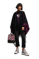 Kurtki damskie - Desigual Poncho_damskie logo Paryż, 3016 liliowy, czerwony, jeden rozmiar, Czerwony, rozmiar uniwersalny - miniaturka - grafika 1
