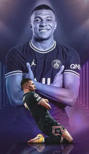 PODKŁADKA POD MYSZ Z Nadrukiem 22x18 cm Kylian Mbappe PSG Tekst Prezent - Podkładki pod mysz - miniaturka - grafika 1