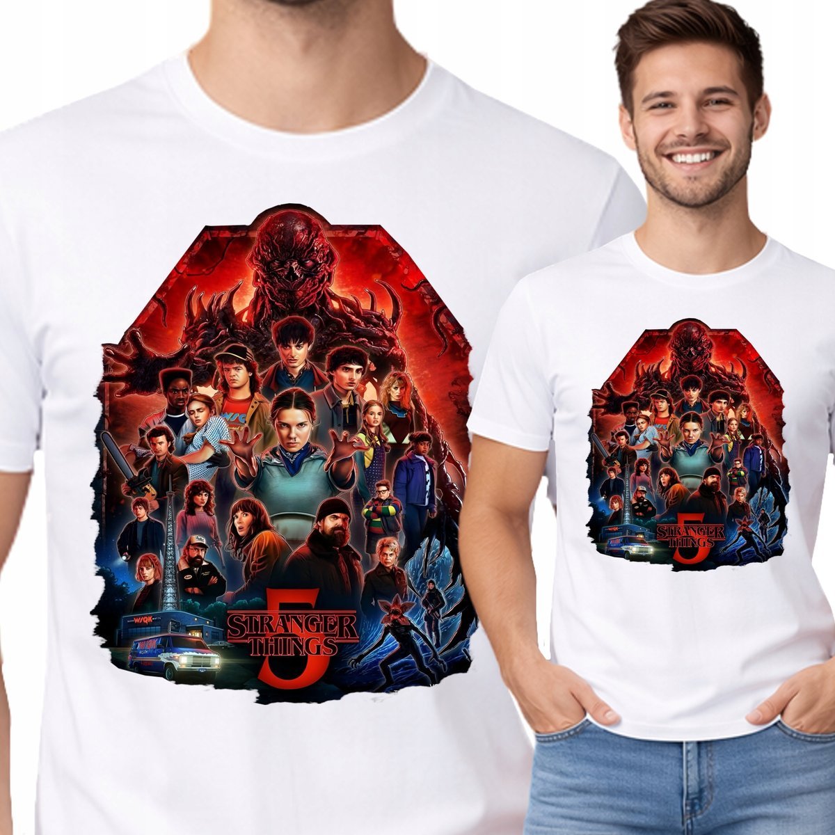 KOSZULKA MĘSKA STRANGER THINGS DLA FANA PREMIUM JAKOŚĆ L P387