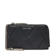 Etui na klucze - Etui na klucze Calvin Klein Ck Woven Zip Around Cardholder K60K612954 Czarny - miniaturka - grafika 1