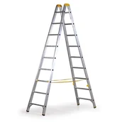 Drabiny - ALVE Aluminiowa drabina FORTE, 2 x 9 szczebli, wysokość 2,56 m 558023 - miniaturka - grafika 1