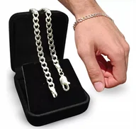 Bransolety męskie - Srebrna BRANSOLETKA Męska SREBRO pr. 925 Bransoleta 5mm/20cm Pancerka Gruba - miniaturka - grafika 1