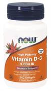 Witaminy i minerały - Now Foods NOW High Potency Vitamin D-3 2,000 IU 240caps - miniaturka - grafika 1