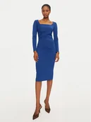 Sukienki - Rinascimento Sukienka koktajlowa 1000769355846 Niebieski Regular Fit - miniaturka - grafika 1