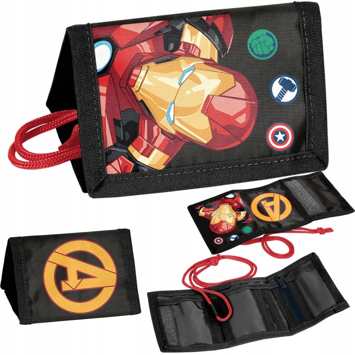 AVENGERS PORTFEL DLA DZIECKA MARVEL IRON MAN HULK