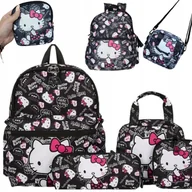 Plecaki szkolne i tornistry - Zestaw Plecak Szkolny Na Przybory 4W1Hello Kitty Torebka Piórnik Portfel - miniaturka - grafika 1