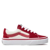 Buty dla dziewczynek - Tenisówki Vans Uy Sk8-Low VN0A7Q5LCIS1 Czerwony - miniaturka - grafika 1
