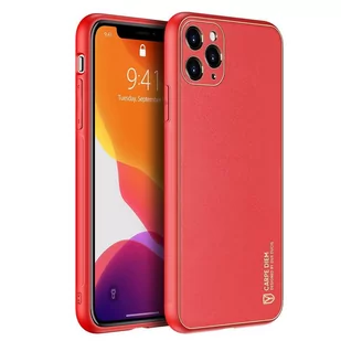 Dux Ducis Yolo eleganckie etui pokrowiec ze skóry ekologicznej iPhone 12 Pro Max czerwony - Etui i futerały do telefonów - miniaturka - grafika 1