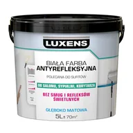 Farby wewnętrzne - Luxens Farba Antyrefleksyjna emulsja biała 5 l - miniaturka - grafika 1