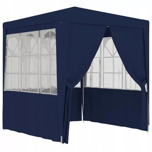 vidaXL Namiot imprezowy ze ściankami, 2,5x2,5 m, niebieski, 90 g/m - Pawilony ogrodowe - miniaturka - grafika 1