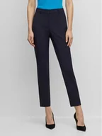 Spodnie damskie - Boss Spodnie materiałowe 50490051 Granatowy Regular Fit - miniaturka - grafika 1