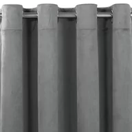 Zasłony - Zasłona VILA kolor grafitowy styl klasyczny srebrne przelotki metalowe srebrne velvet 135x175 homede - CURT/HOM/VILA/VELVET/EYEL - miniaturka - grafika 1